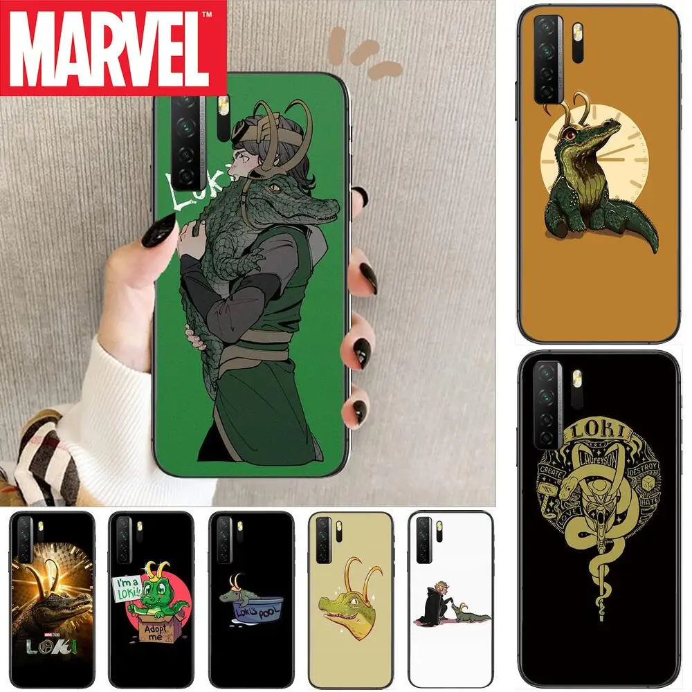 

Marvel LOKI crocodile Black Soft Cover The Pooh For Huawei Nova 8 7 6 SE 5T 7i 5i 5Z 5 4 4E 3 3i 3E 2i Pro Phone Case cases
