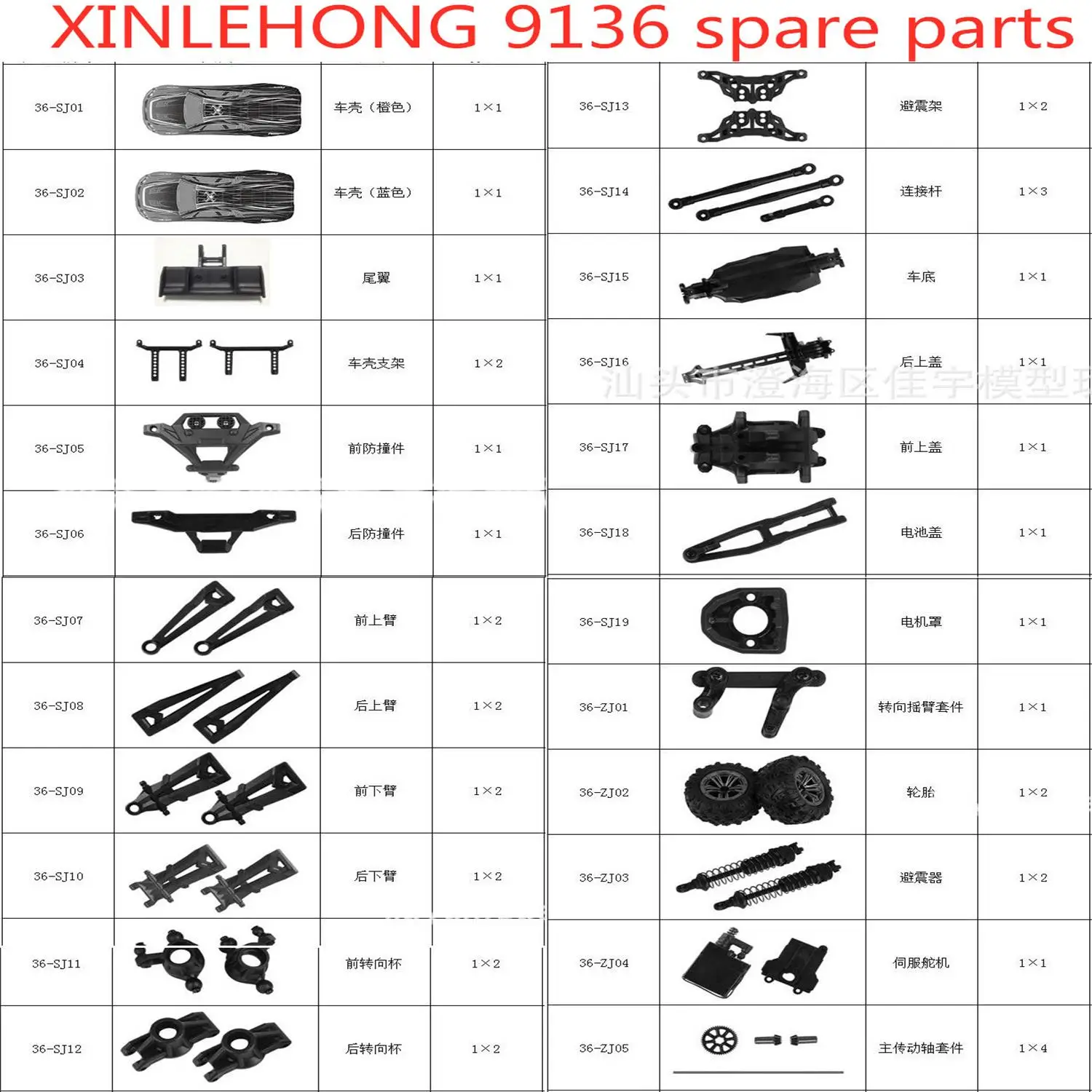 

Запасные части XLH 9136 1/16 для радиоуправляемых автомобилей, оболочка для бампера шины, поворотный рычаг, стержень рулевого колеса, сервопривод, амортизатор, приводной вал и т. д. 1