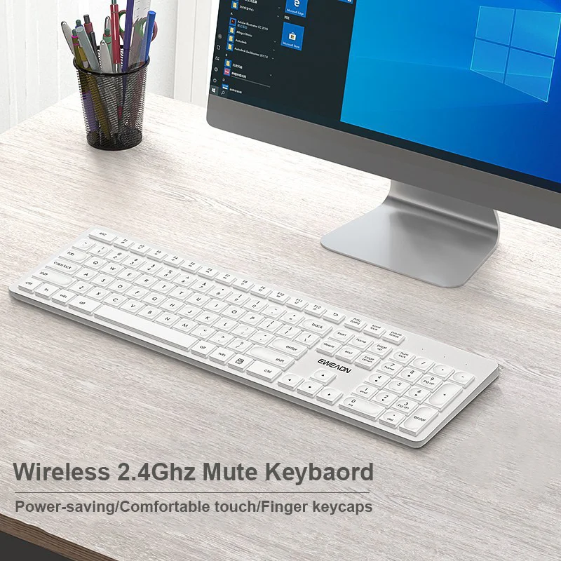 Беспроводная Бесшумная клавиатура K783 2 4G ультратонкая портативная компьютерная
