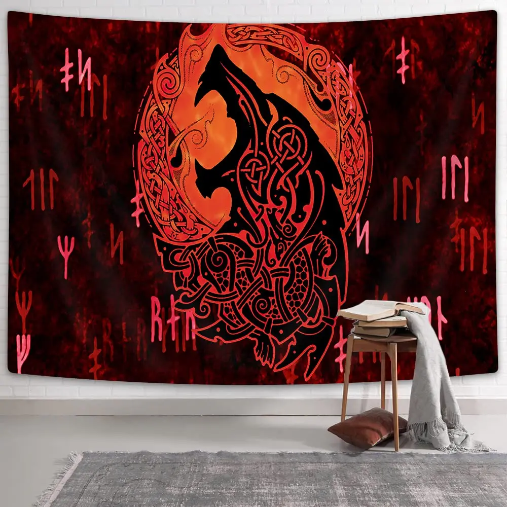 Гобелен викингов декор скандинавских воинов скандинавский Декор храбрости