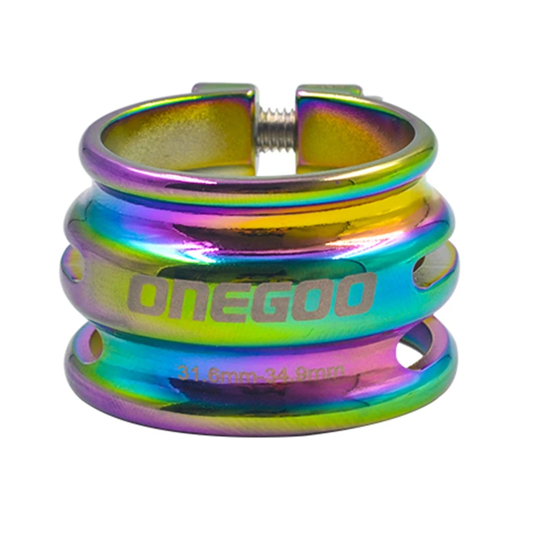 

Double Layer Adjustable Bicycle Seatpost Clamp Aluminium Alloy MTB Road Bike Seatpost Tube Clip,Dazzle Color 31.6-34.9mm