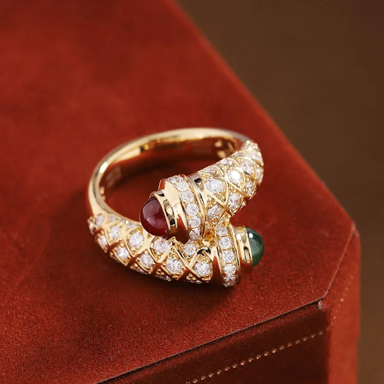 

VintageMedieval Jewelry Glass Ring For Woman