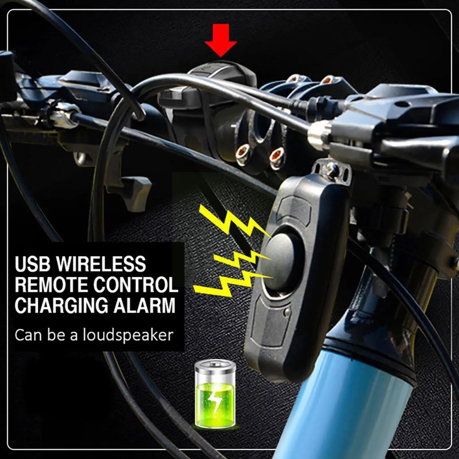 

Remote Control Bike Alarm Waterproof Motorcycle USB Warning Sensor Anti Electric Security Vibration Alarm Lost Bicycle Char L6C0