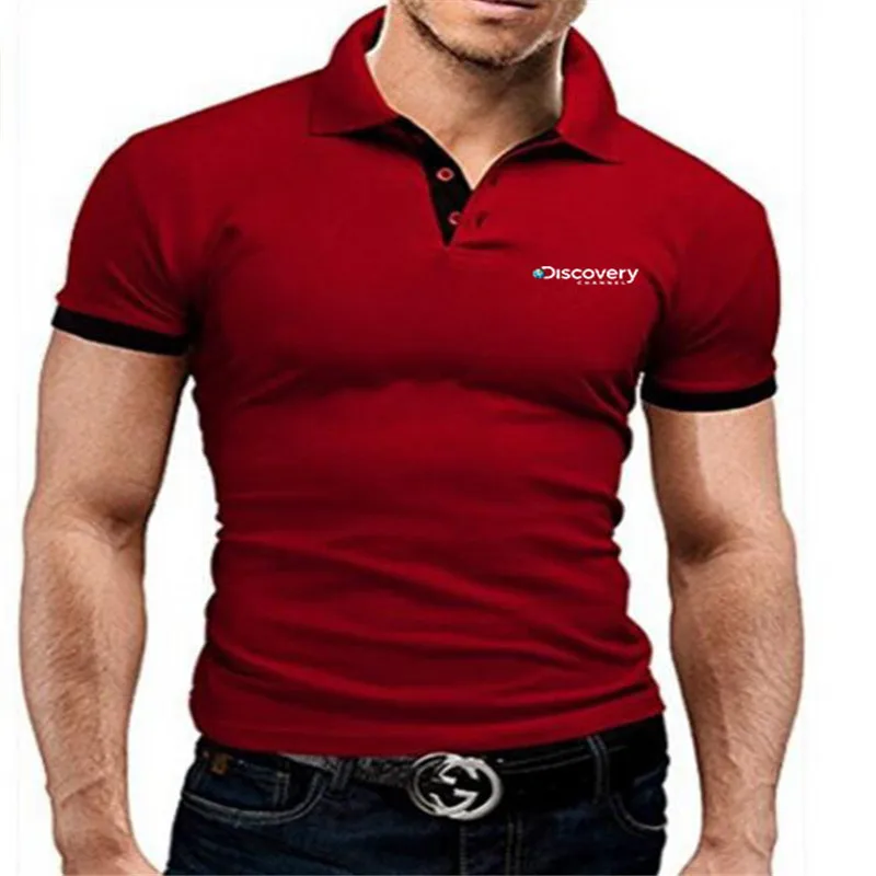 

Новинка весна-лето 2023, мужская рубашка-поло в повседневном стиле, Мужская дышащая рубашка-поло с коротким рукавом, мужская одежда