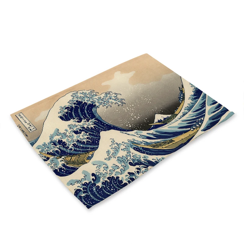 Японские хлопковые и льняные салфетки нескользящие изоляционные коврики для