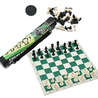 7797mm medieval wooden chess set tournament chess with vinyl chessboard board games travel chess pieces board game kids toy