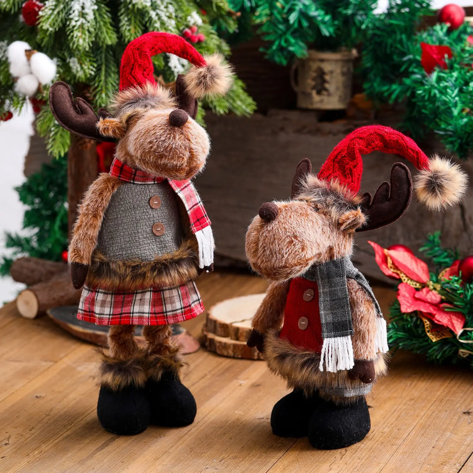 

Telescopic Elk Christmas Doll Merry Christmas Decor for Home Navidad Noel Christmas Ornaments Xmas Gifts New Year 2023