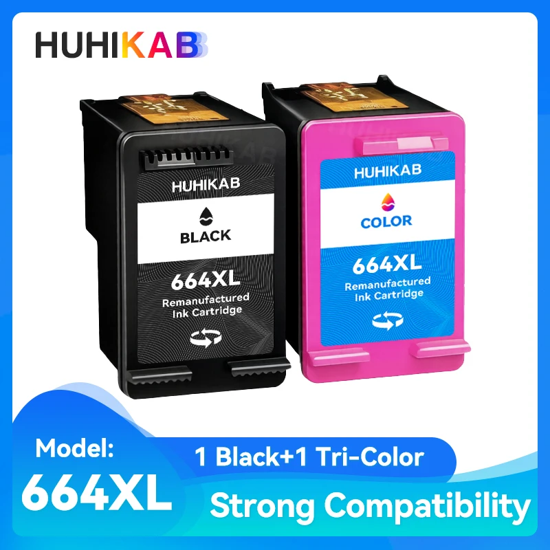 Фото Сменный картридж HUHIKAB 664XL для принтеров HP 664 HP664 XL Deskjet 1115 2135 3635 2138 3636 3638 4535 4536 4538 4675 №1