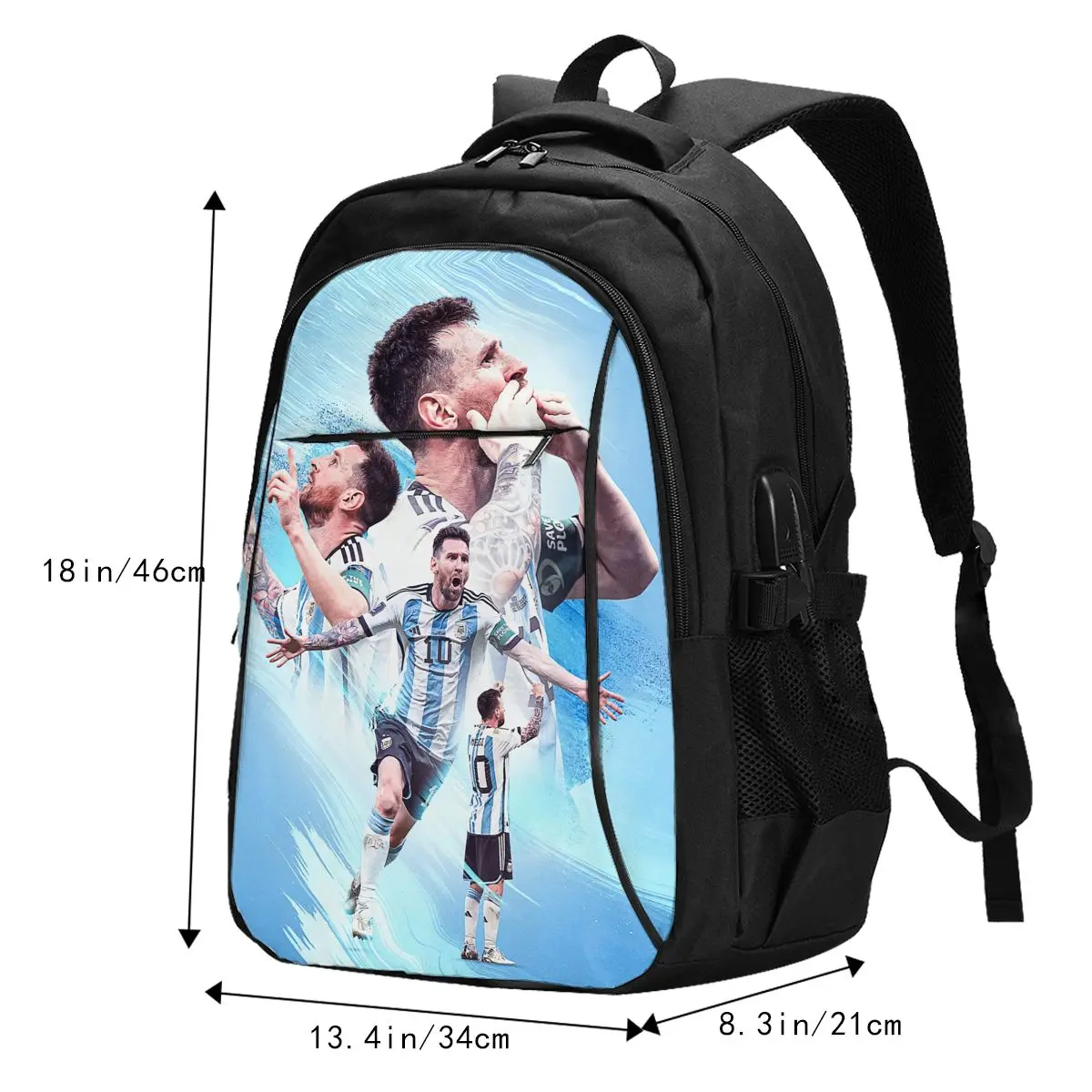 Футбольный игрок 10 Месси дорожный рюкзак для ноутбука деловой водостойкий с