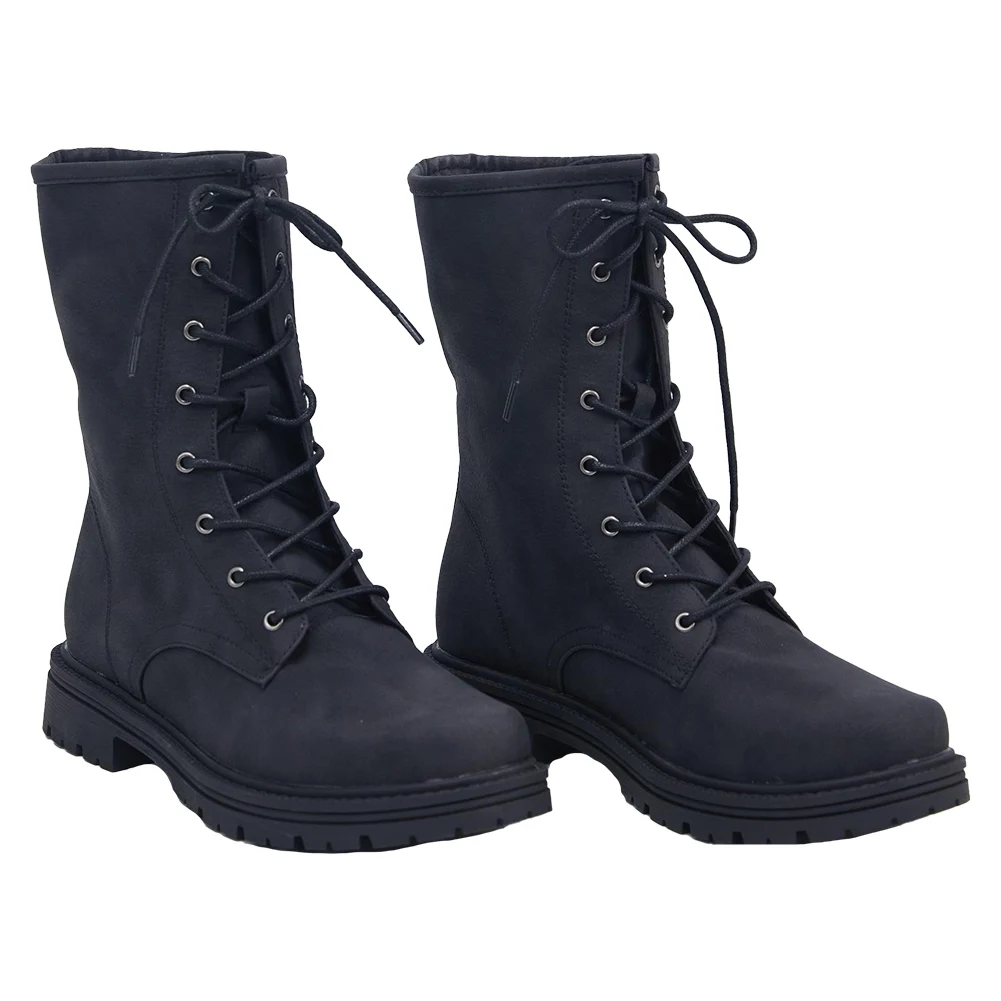 Черная обувь из искусственной кожи для взрослых Лидия ботинки косплея мужские
