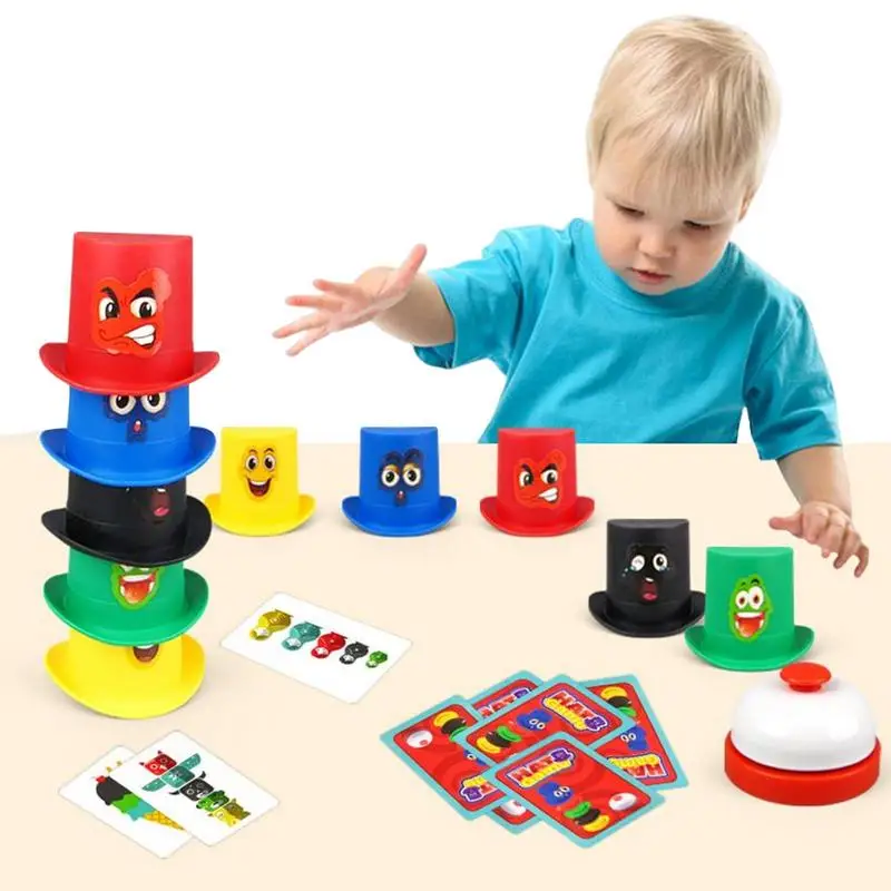 

Popular New Educational Stacking Hat Puzzle Game Board Game Table Game Hat For Kids Party Favor Children Pre School Toys