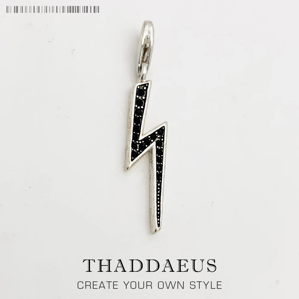 Черная подвеска с молнией 2019 новые модные ювелирные изделия Европейская