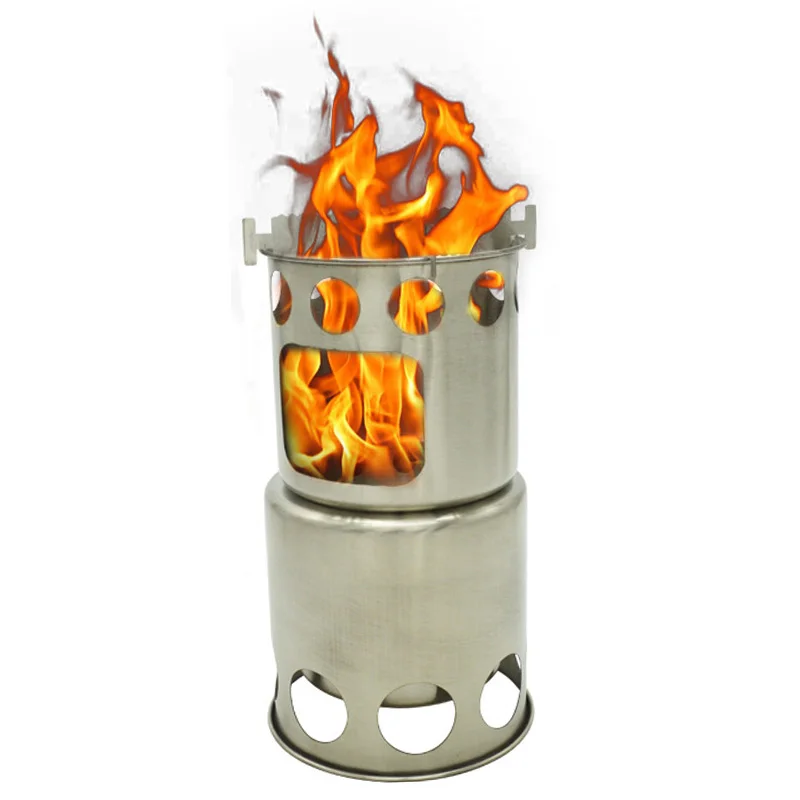 

Outdoor Camping Wood Stove Hiking Travel Firewood Stove Cooking Picnic Stove Foldable Wood Burning Stove Outdoor Sports