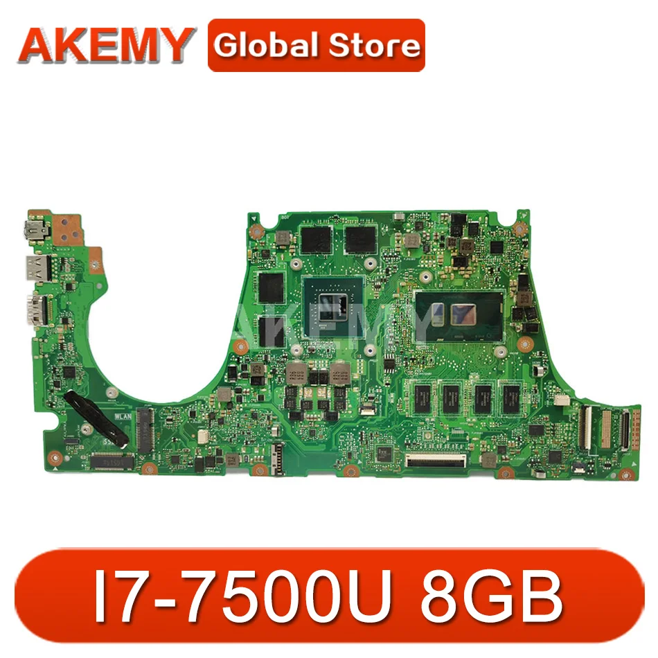 

Новинка материнская плата для ноутбука 90NB0EG0-R00020 для Asus UX530U UX530UQ UX530UN UX530UR UX530UX материнская плата 8G/I7-7500U SR2ZV