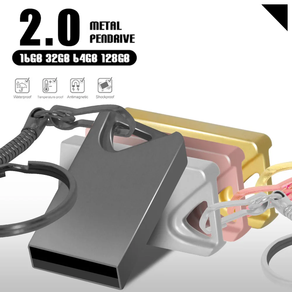 

100% Real Capacity USB Flash Drive Super Tiny Pen Drive 64GB 32GB 16GB 8GB 4GB Pendrive Waterproof USB Memory Stick custom logo