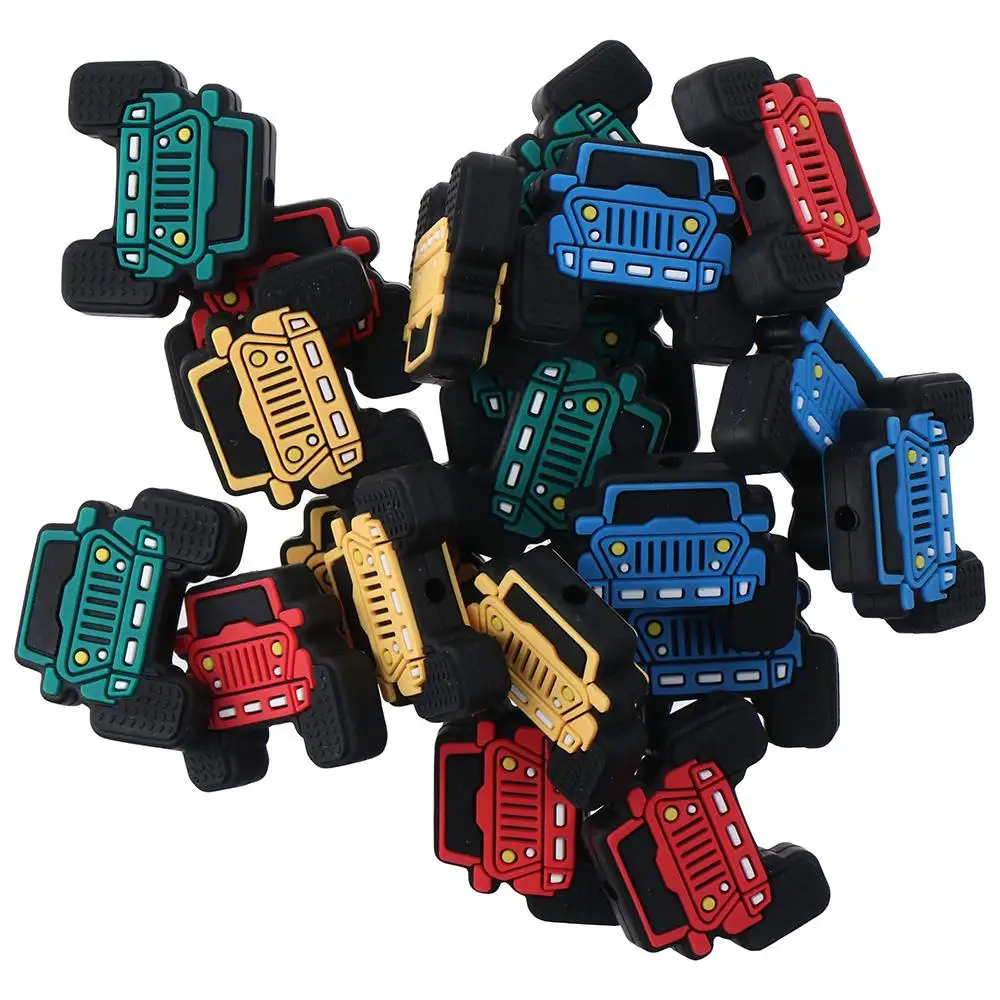

Silicone Truck Silicone Loose Beads Bracelets Red Blue Crafts Supplies Green Yellow DIY Jewelry Making DIY Jewelry Making