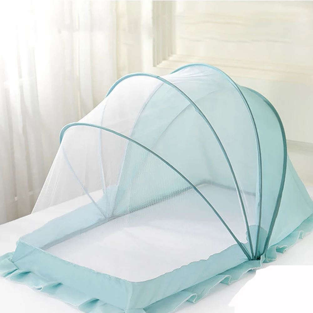 Mosquito Net Crib For Baby Portable Foldable Newborn Toddler Pad Tent Pink Blue Children Summer Cradle Bed Sleeping Mosquito Net