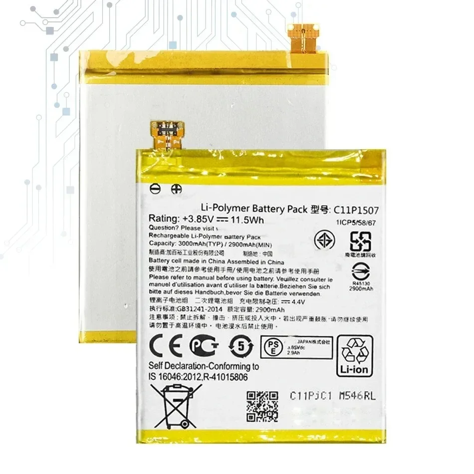 Сменный аккумулятор C11P1507 3000 мАч для ASUS ZenFone Zoom ZX551 ZX550 ZX551ML Z00XSB Battera