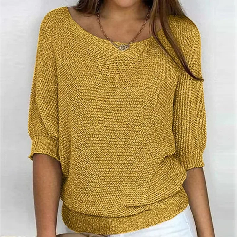 

Jumpers Women Purple Fall Winter Spring Sweaters Three Quarter Sleeve Sweater Jumpers Elegant Streetwear Y2k Tops Short Jumper