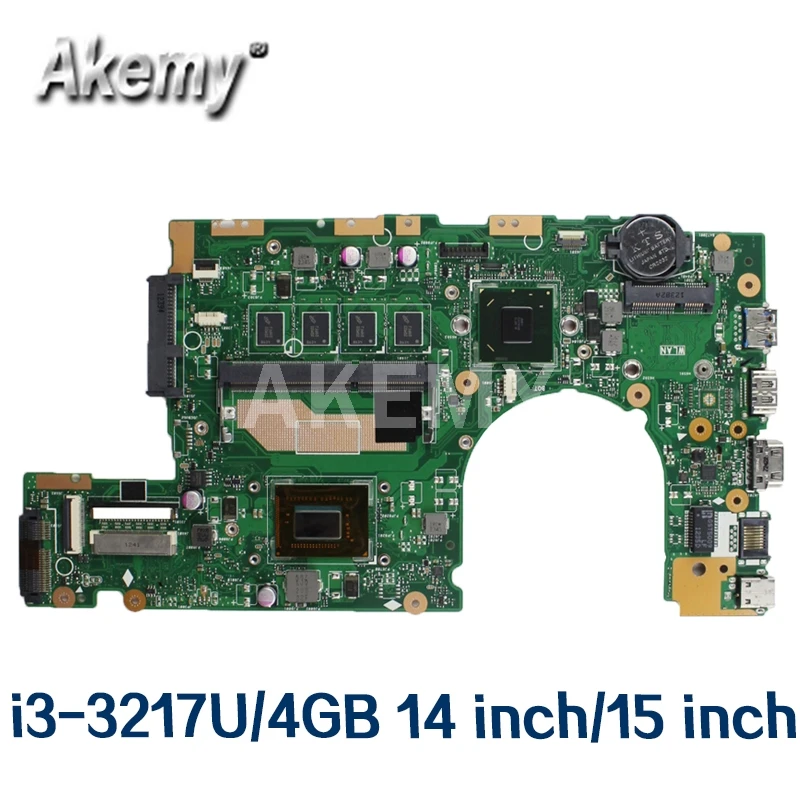 

S400CA REV2.1/3,1 материнская плата 4GB-RAM i3-3217U SR0N9 Материнская плата Asus S500CA S500C S400CA, материнская плата ноутбука, протестированная материнская плата