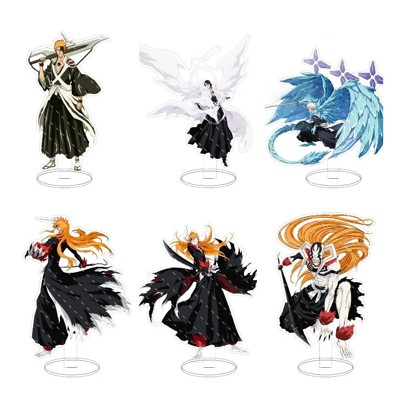 

Hot Anime BLEACH Figures Kurosaki Ichigo Acrylic Stands Aizen Sousuke Hitsugaya Toushirou Character Model Fans Collection Props