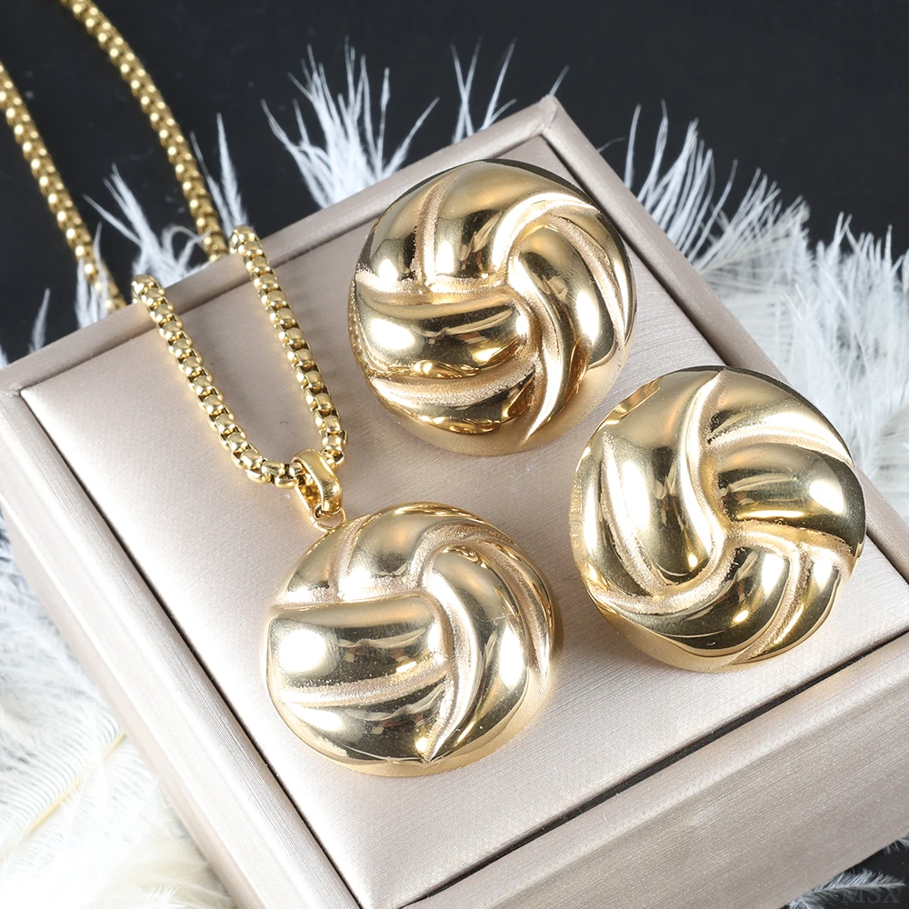 ZMfashion серьги из нержавеющей стали ожерелье ювелирные наборы повседневная жизнь