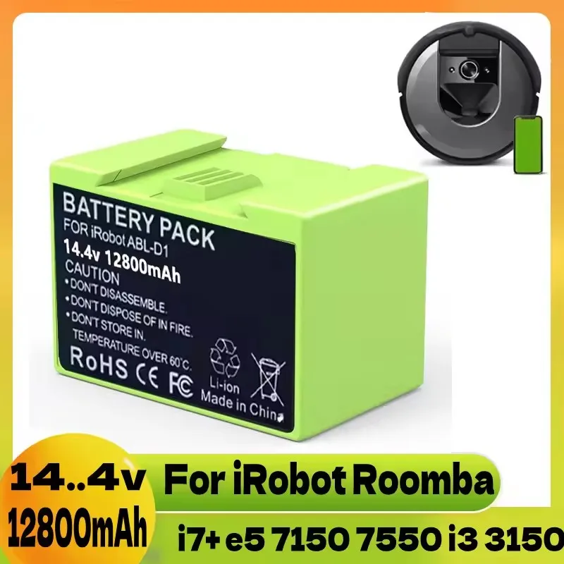 Фото Аккумулятор 14.4V 6800mAh для роботов-пылесосов Roomba серий e и i (i7+, i8, i6, i4, i4+, i3, i3+, i7158, J7, 7150, 7550) и e, e5, e6, e5150, e5152 №1