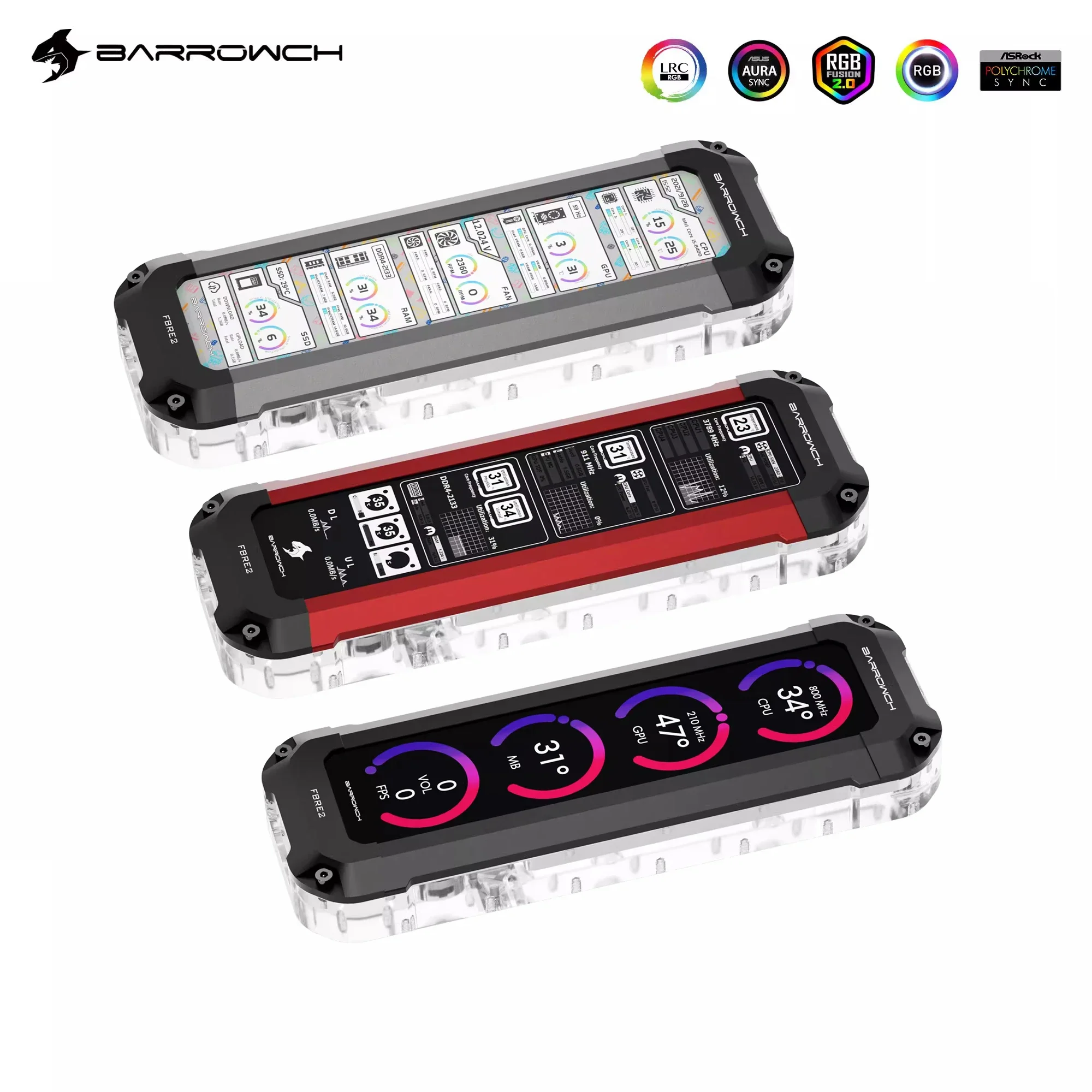 Резервуар Barrowch AIO + экран дисплея (8 8 дюйма) резервуар для воды сборки системы