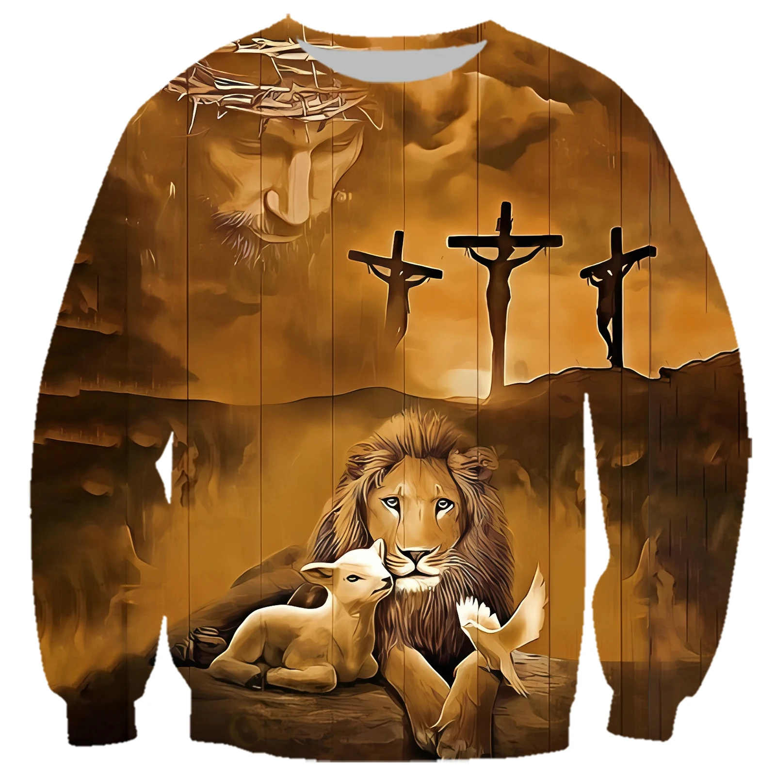 

Christ Fans Hoodies Jesus Cross Lion Lamb 3d Printed Sweatshirt Zip Hoodie Coat Fashion Sportwear Christian Believers Gifts