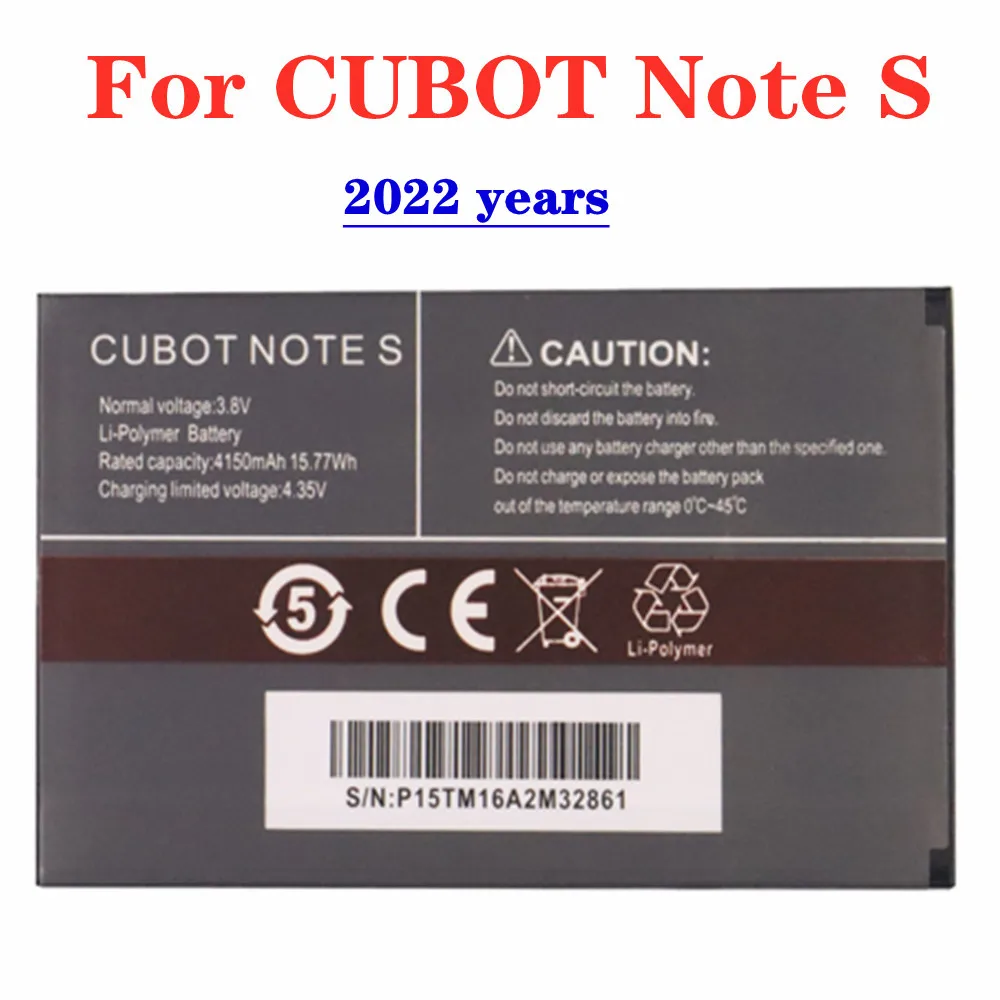 

2022 years High Quality 4150mAh Original CUBOT Note S Replacement Battery For CUBOT Note S Mobile Phone Batteria Batteries