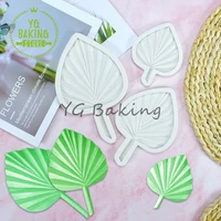 dorica new arrival 3 size palm leaves design silicone mold fondant cake decorating tools kitchen accessories bakeware