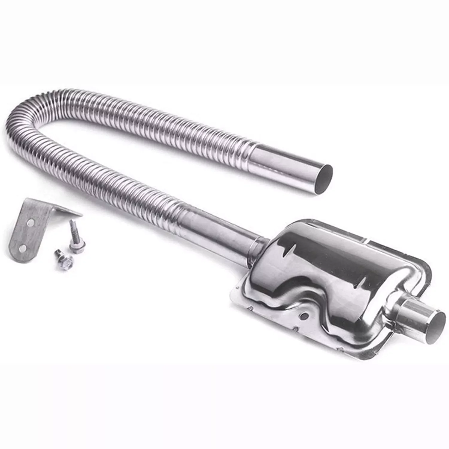 

Automobile and motorcycle accessories 60cm Stainless Exhaust Muffler Silencer Clamps Bracket Gas Vent Hose Portable Pipe Silence