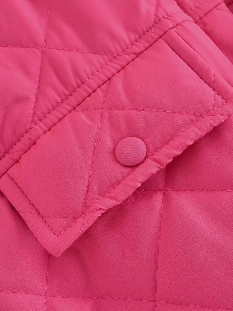 PAILETE Women 2022 fashion with belt loose padded jacket coat vintage long sleeve front button female outerwear chic tops