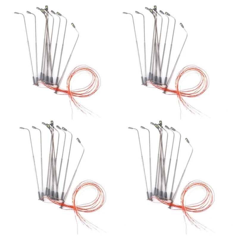 

40 Pcs Model LED Street Lamp Lighting Single Head Train Layout Landscape 1: 100