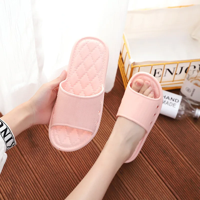 Non-Slip Slippers Men Women Indoor Home Slides Bathroom Waterproof Shoes Soft Bottom Outer Wear Sandals