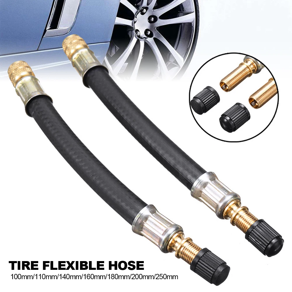 

Various Braided Flexible Hose Tire Valve Inflatable Rubber Hose Steel Wire Car Wheels Tyre Valve Stems Extensions Tube Adapter