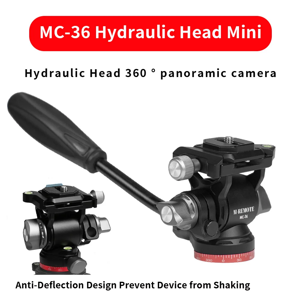 

M-REMOTE MC-36 Panoramic Tripod Head Hydraulic Fluid Video Damping Head For Tripod Monopod Camera Holder Stand Mobile SLR DSLR