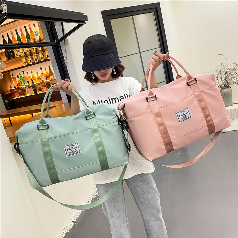 

Fashion Women's Travel Bag Sports Fitness Bags Large Capacity Weekend Bag Waterproof Hand Luggage Suitcases Duffle Cabin Bag