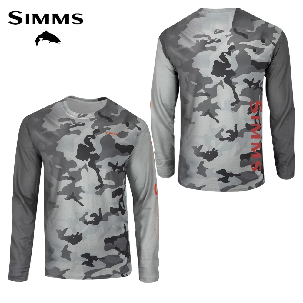 

Simms рыбалка с длинными рукавами Кемпинг походы с длинными рукавами одежда для верховой езды Солнцезащитная одежда BASSMASTER скоростная сухая одежда