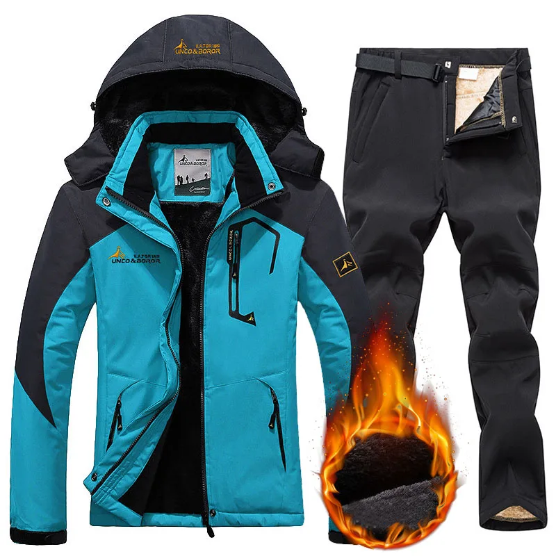 

Ski Suit for Women Waterproof Snow Jacket Pants Outdoor Snowboard Wear Set Women's Winter Fleece Warm Raincoat Skiing Outfits
