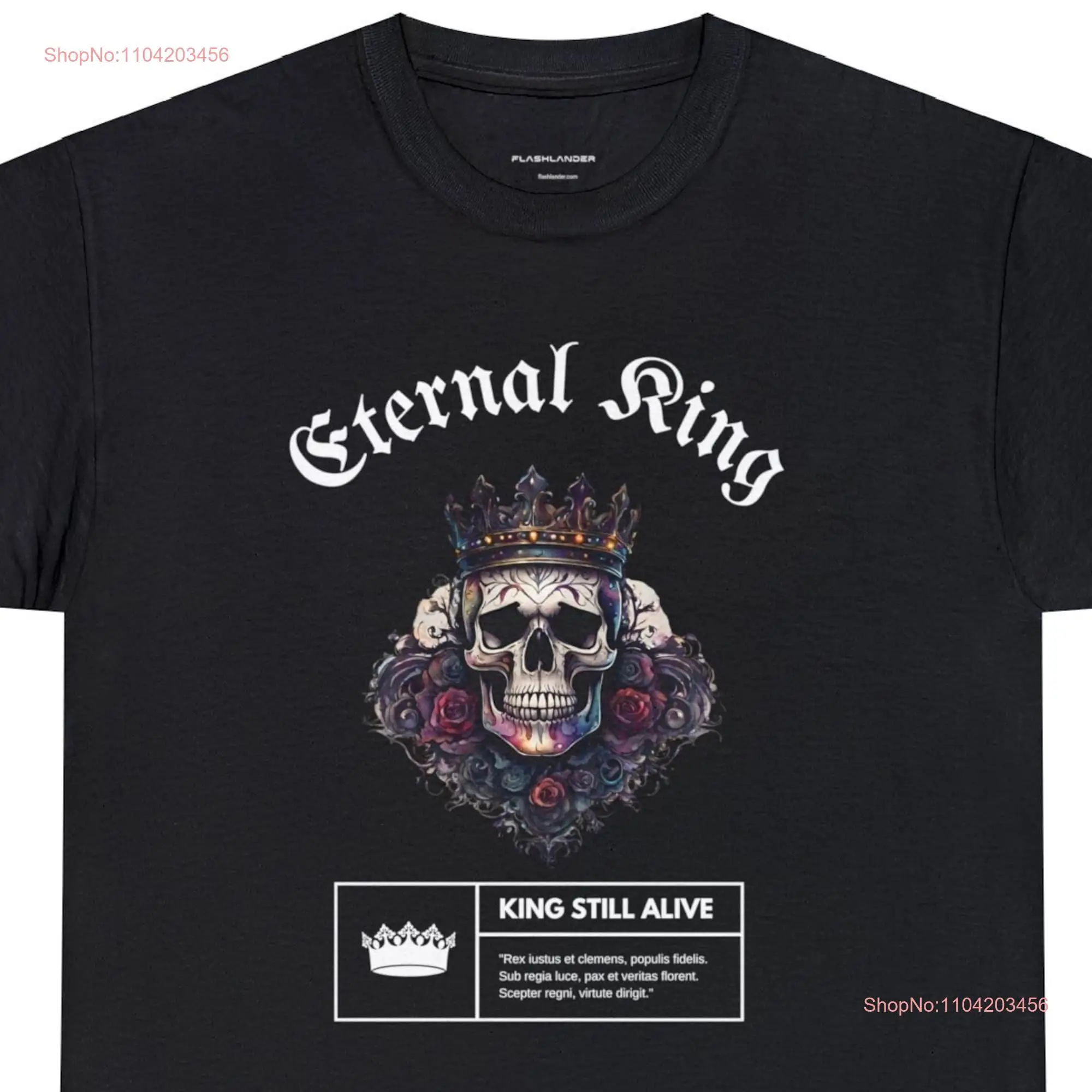 ФУТБОЛКА ЧЕРЕПА GOTHIC Clothes Flower T Internal King Floral Crown с длинными или короткими рукавами