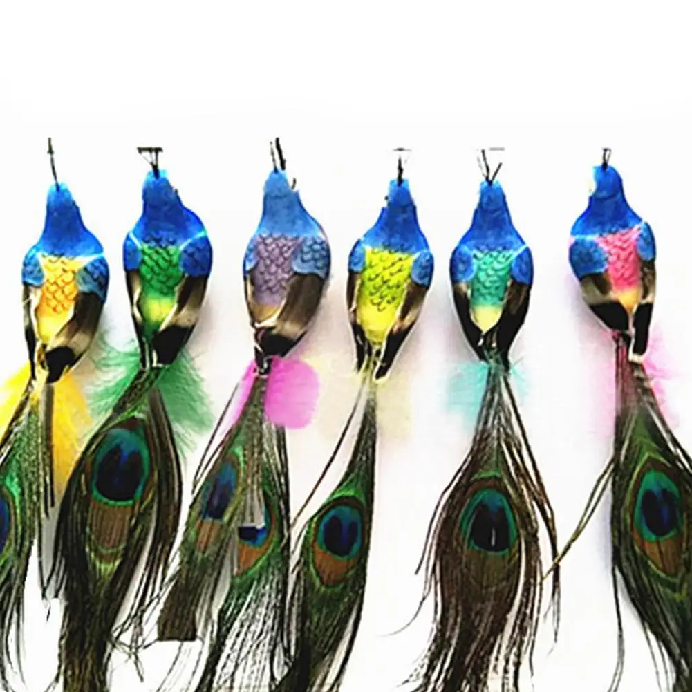 

Искусственный маленький павлин, декоративная имитация маленьких птиц, животные с красочным длинным хвостом для Рождественского украшения ...