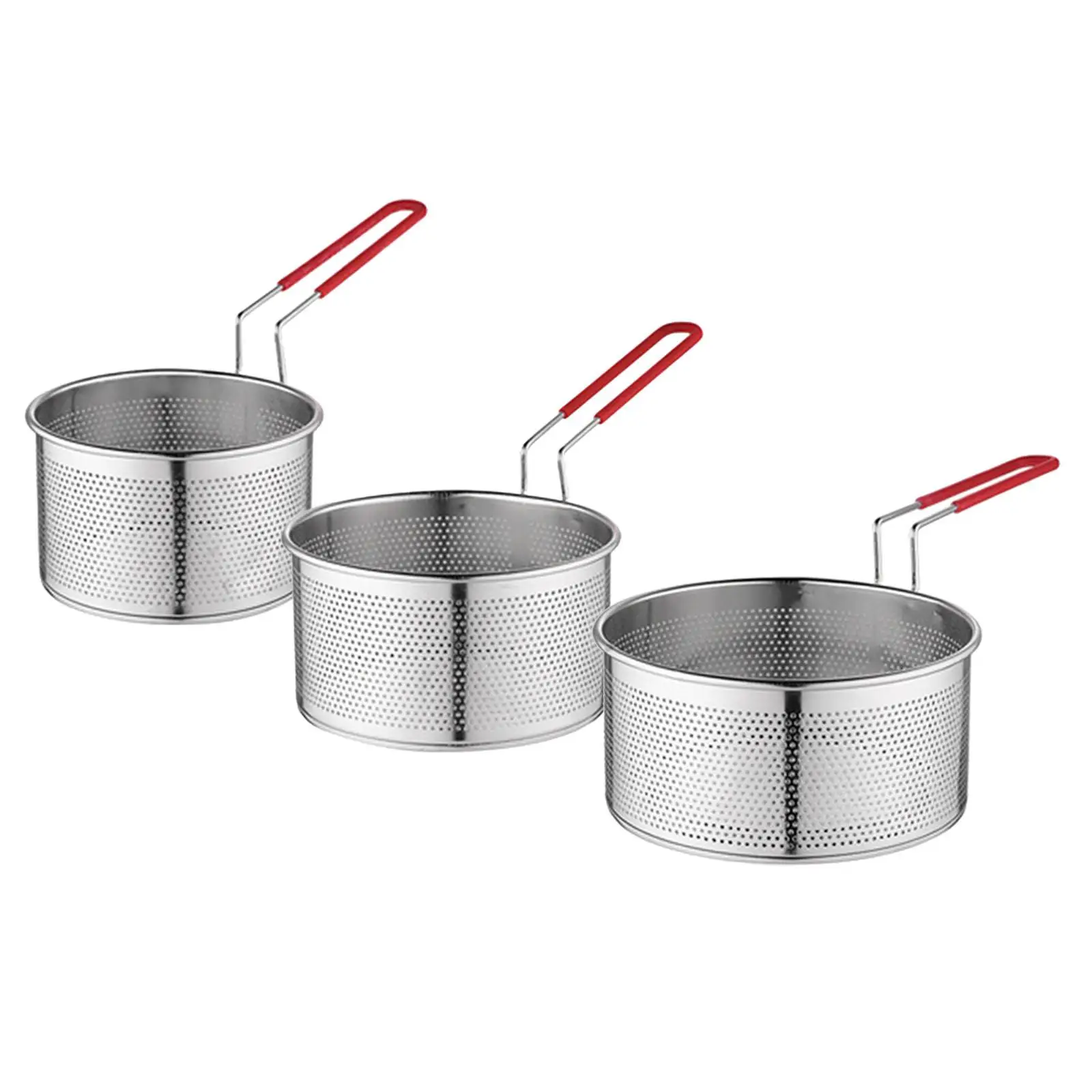 

Корзина для фритюрницы, Сервировочная корзина для жарки с нескользящей ручкой, кухонный инструмент, сетчатая корзина для барбекю, для дома и ресторана