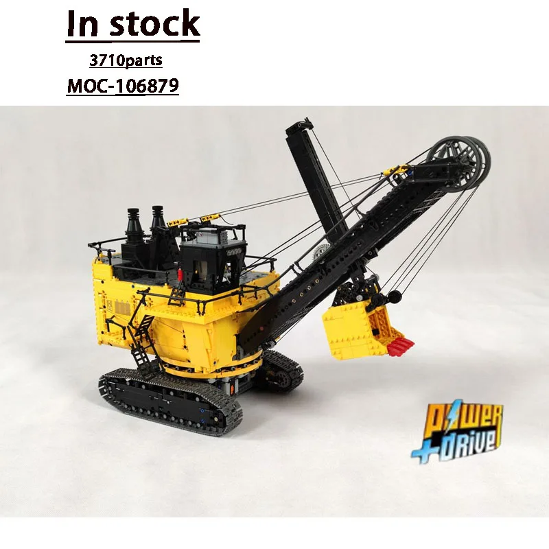 Фото MOC-106879 Грузовой вилочный погрузчик Передняя лопата Веревка Экскаватор Строительные блоки Модель 3170 ЗапчастиMOC Креативные игрушки для мальчиков и детей на день рождения Подарки №2