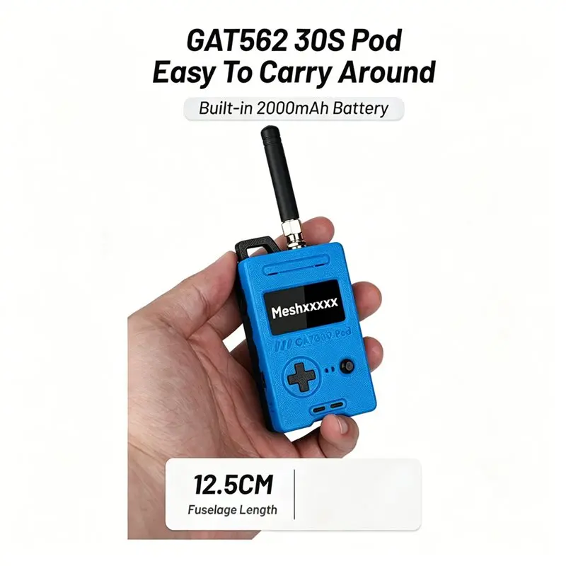Фото GAT562 30S Pod Meshtastic Lora Radio L76K GPS 30Dbm Lora NRF52840 SX1262 Meshcore Node+ с аккумулятором 2000 мАч и корпусом №5