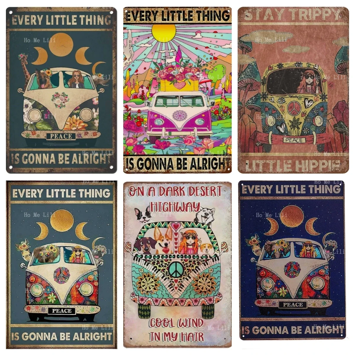 Dreacoss On A Dark Desert Highway Cool Hippie Every Little Thing Is Gonna Be Alright Ретро Металлическая Олово