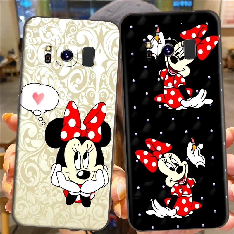 

Disney Mickey Minnie Series For Samsung S8 S8Plus Soft Silicon Back Phone Cover Protective Black Tpu Case Silicone Cover