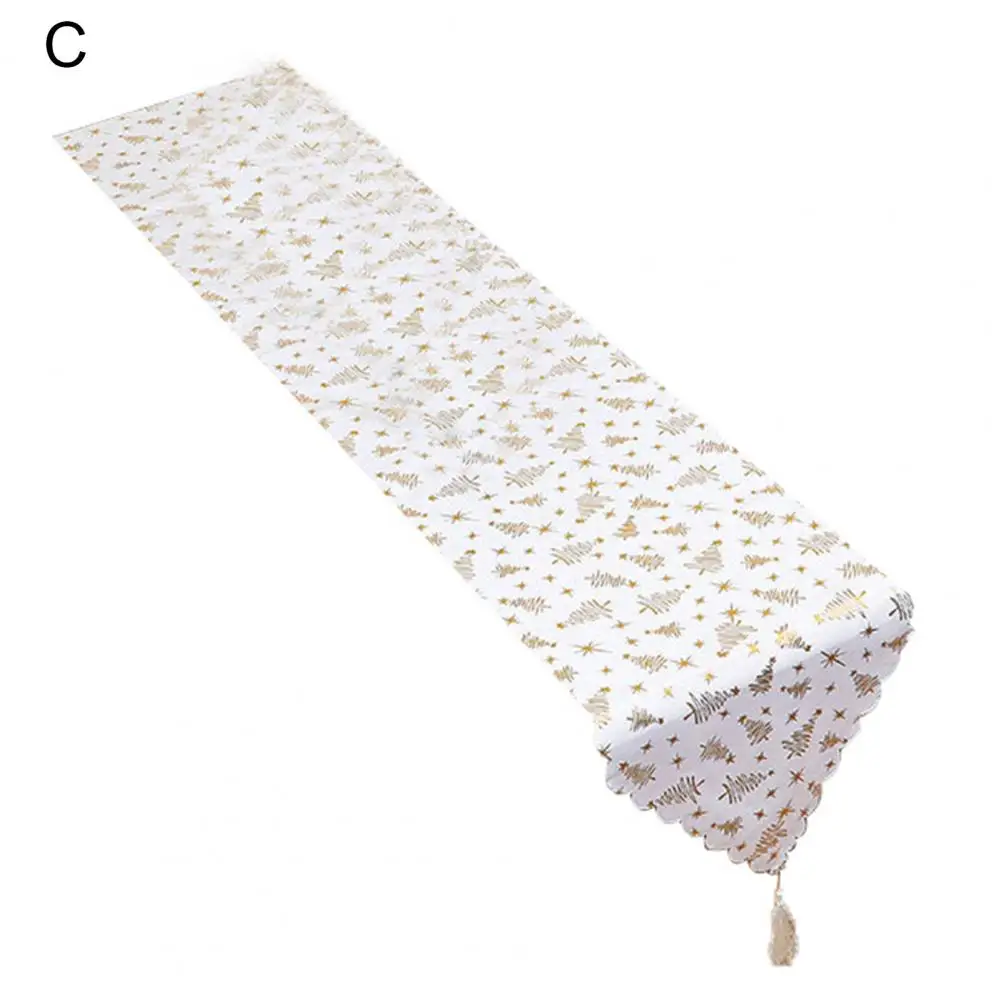 

Anti-fade Eco-friendly Xmas Stamping Leaves Printing Tablecloth Christmas Ornament Party Supplies