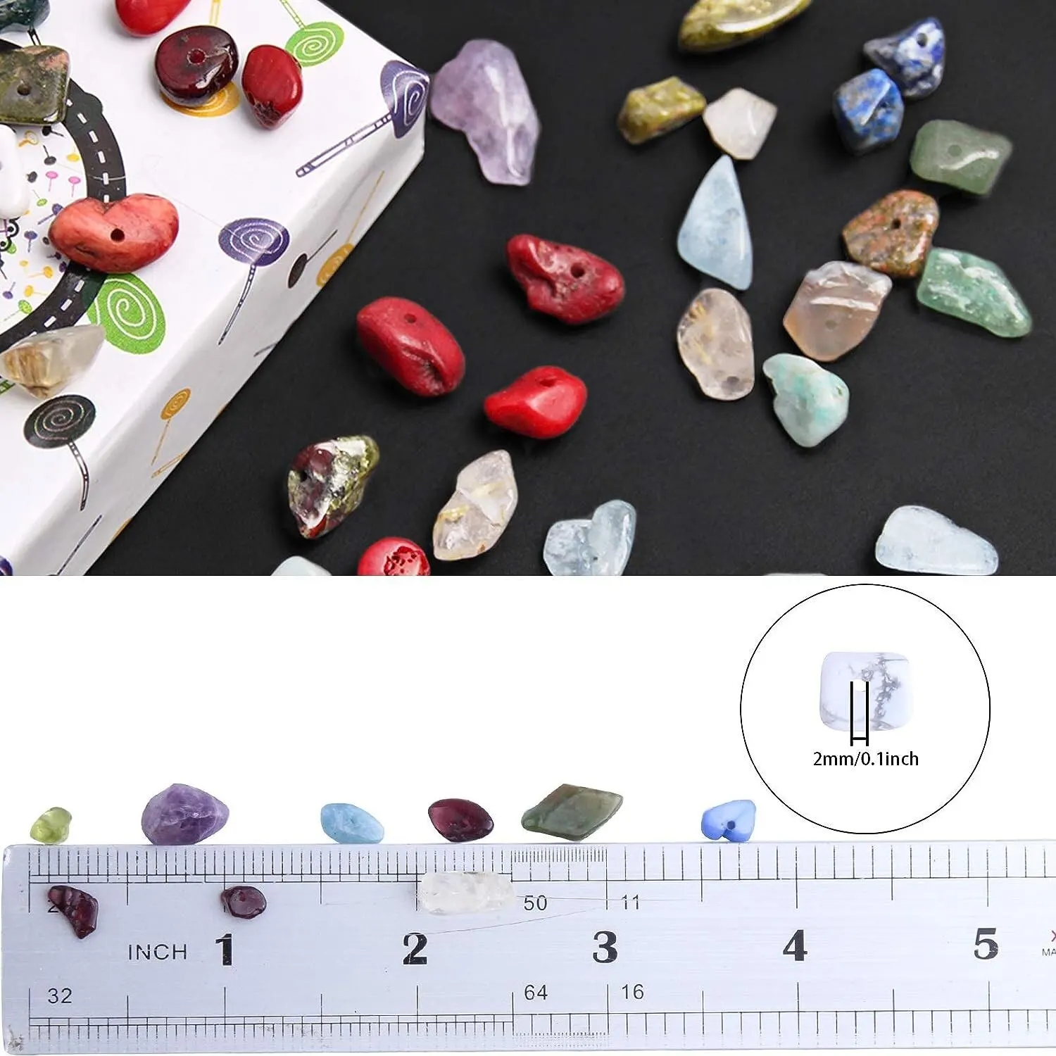 Ассорти Бусинок Из Натурального Камня 7-8 Мм Энергетические Целебные Хрустальные