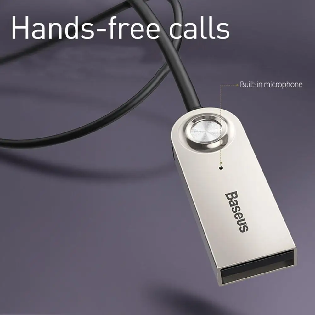 Адаптер Aux Baseus внешний адаптер для автомобиля разъем 3 5 мм Bluetooth-совместим с 0 4 2